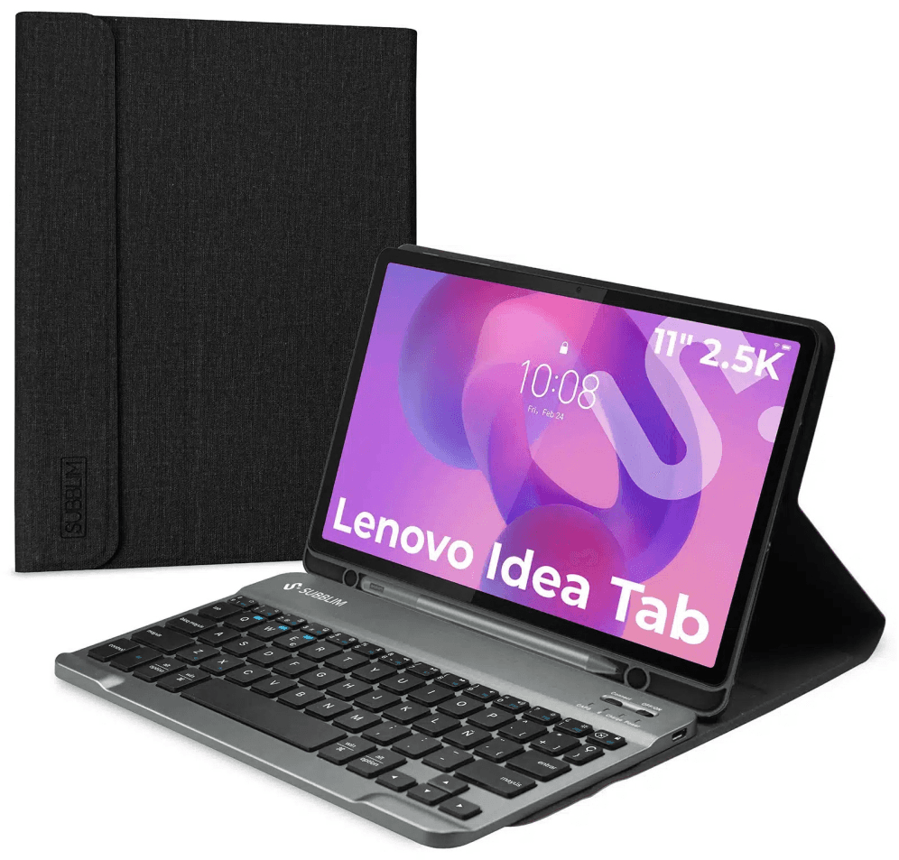 SUBBLIM Funda Tablet Keytab Pro BT Compatible con Lenovo Idea Tab Negro 11" Teclado BT