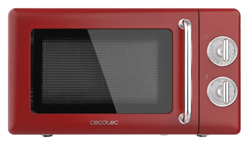 Cecotec 01710 microondas Rojo, Acero inoxidable Microondas con grill Encimera 20 L 700 W