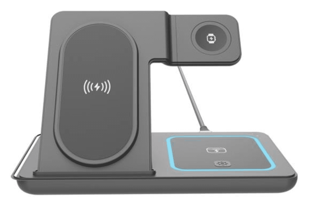 Gembird TA-WPC31S-01-BK cargador de dispositivo móvil Ver, Smartphone, Auriculares Negro USB Cargador inalámbrico Carga rápida Interior