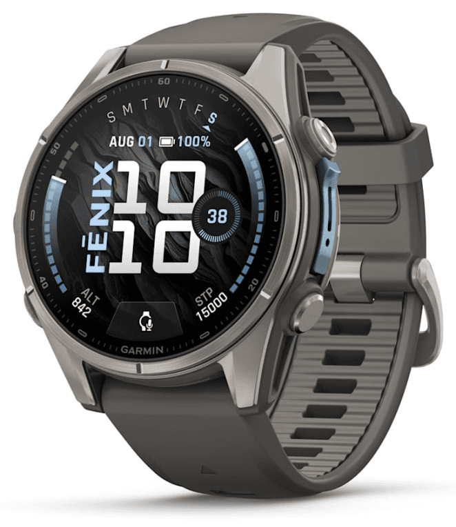 Garmin fenix 9 3,3 cm (1.3") AMOLED 43 mm Digital 416 x 416 Pixeles Pantalla táctil Titanio Wifi GPS (satélite)