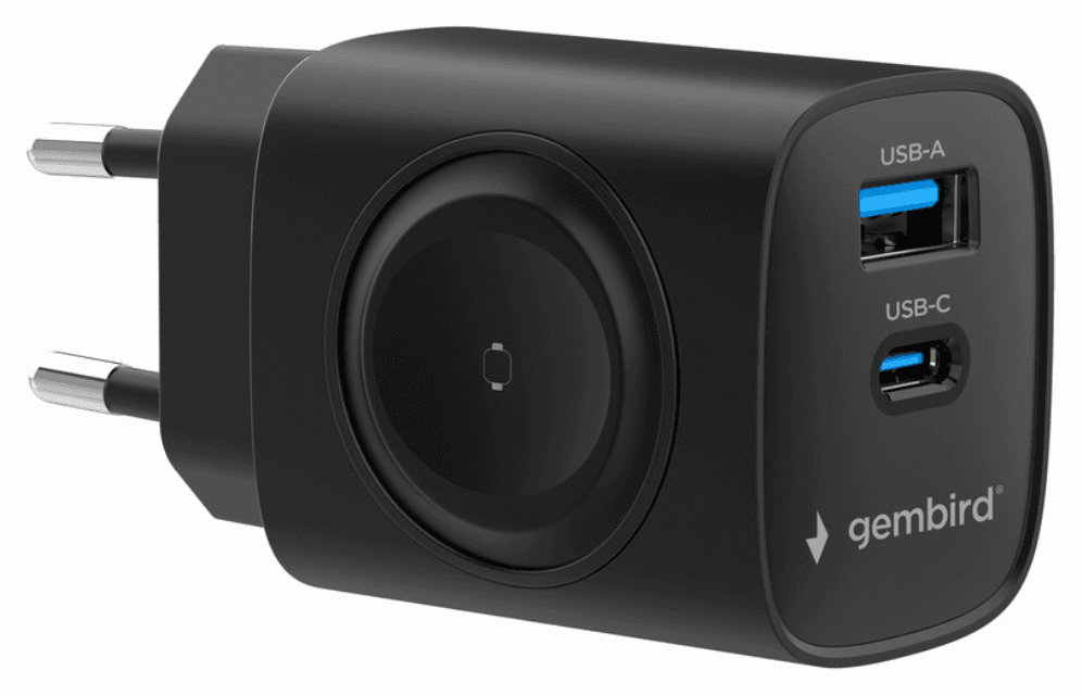 Gembird TA-UC-PDQCW20-01-BK cargador de dispositivo móvil Universal Negro Corriente alterna Carga rápida Interior