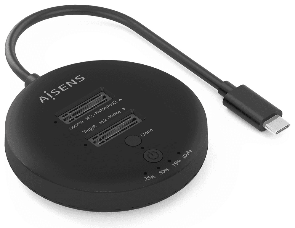 AISENS ASDS-2M2N05-BK base de conexión para disco duro USB 3.2 Gen 2 (3.1 Gen 2) Type-C