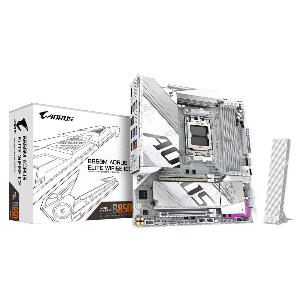 PLACA BASE GIGABYTE B850M AORUS ELITE WIFI6E ICE AM5 MATX/ 4X DDR5