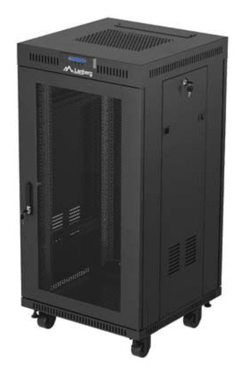Lanberg FF01-6622-23BL armario rack 22U Rack o bastidor independiente Negro