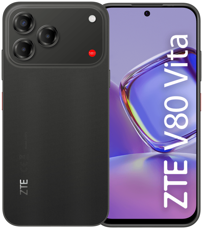 ZTE V80VITA256BLK smartphones 17,1 cm (6.75") Ranura híbrida Dual SIM Android 16.0 4G USB Tipo C 4 GB 256 GB 5000 mAh Negro