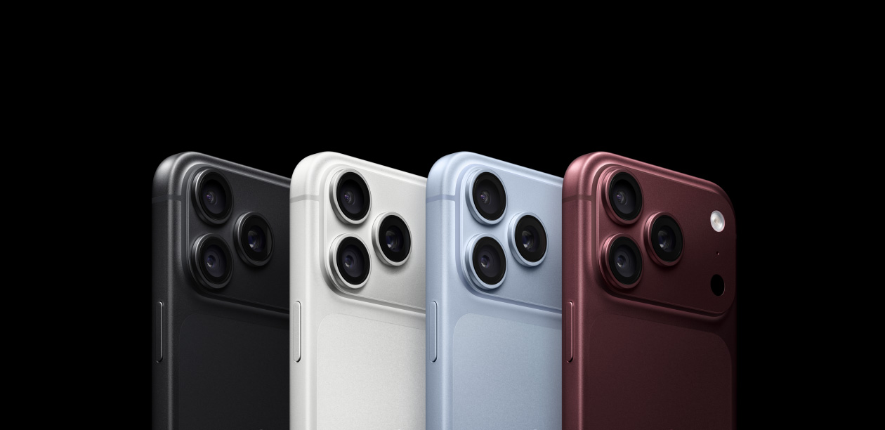 iPhone 18 Pro en negro, plata, azul glacial y burdeos